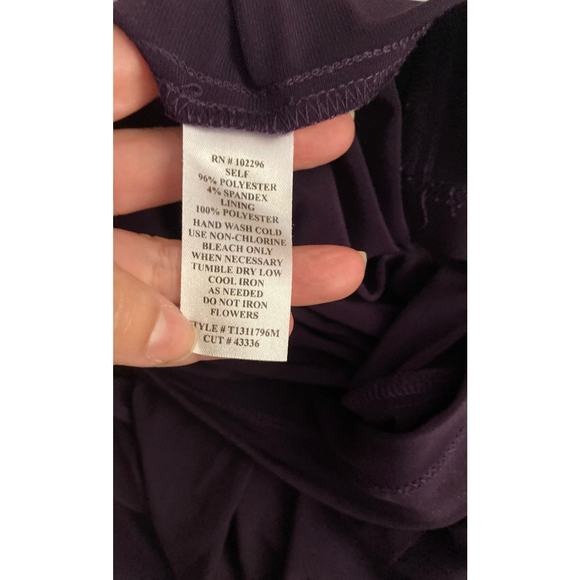 Connected Apparel Women's Dress Size 14 Purple Evening Ruched - Picture 7 of 7